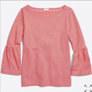 J.Crew Striped Bell Sleeve Shirt
